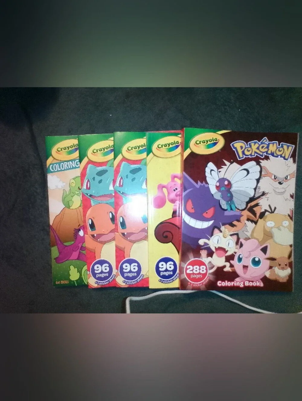 Bundle Crayola Coloring Book Set - Green, Red, Yellow, Brown Covers